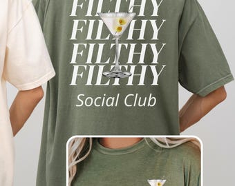 Filthy Martini Shirt, Dirty Martini Lover Gift, Bachelorette Party Shirt, Martini Shirt, Tini Time Shirt Preppy, Gift for Her