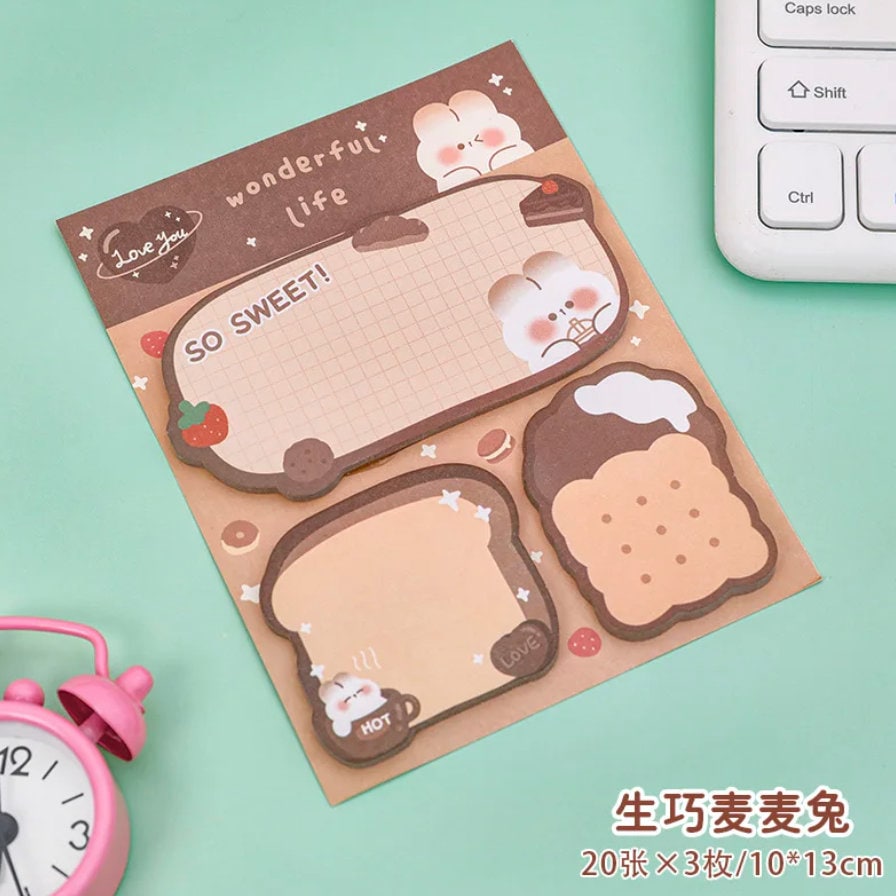Cute Cartoon Sticky Notes Set | Kawaii Memo Pads - Etsy