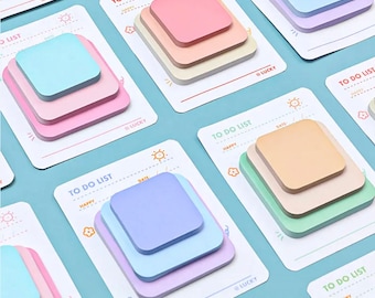 Pastel Sticky Notes | Multi Color Memo Pad | Post-It | Cute | Stationery