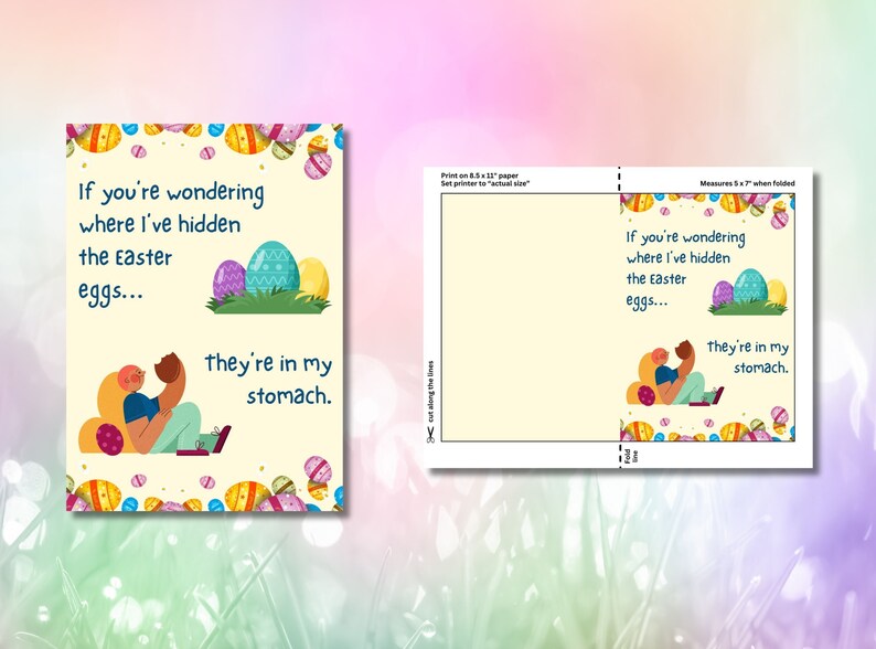 Funny Easter Cards for Friends Happy Easter Card for Kids Printable ...
