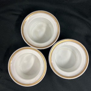 Set Of 3 Antique Victoria Austria Ramekin Custard Bowls