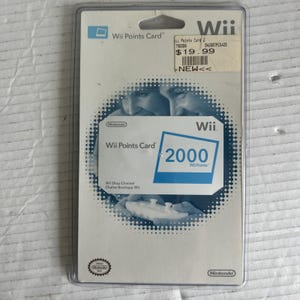 Nintendo Wii Shop Points card (2000) New Sealed