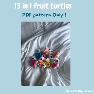 Fruit turtles bundle - 13 in 1 crochet pdf pattern bundle