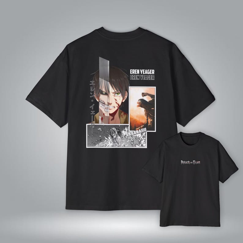 Anime Tee, Eren Yeager Attack on Titan Shirt, Graphic Tee, Geek Gift ...