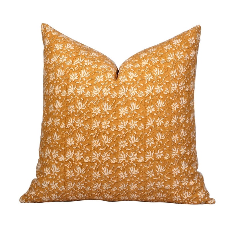 Mustard Seed Pillow – Multi-Colour Flower Print