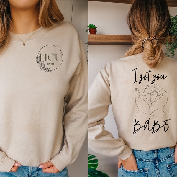 NICU nurse PNG instant download "I Got You Babe" gift T-shirt sweatshirt cup mug tumbler bag minimalistic