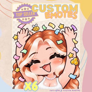 6 anpassade emotes · Twitch och Discord