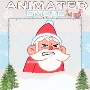 Animated Twitch Emote » &#39;&#39;Upset Claus&#39;&#39; » Emotes for Twitch | Christmas Emote, Santa Emote, Holiday Emote, New Year Emote, Twitch Christmas