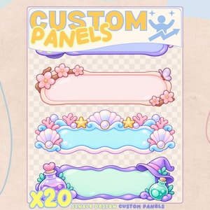 20 Custom Panels · Single Design · Twitch & Discord