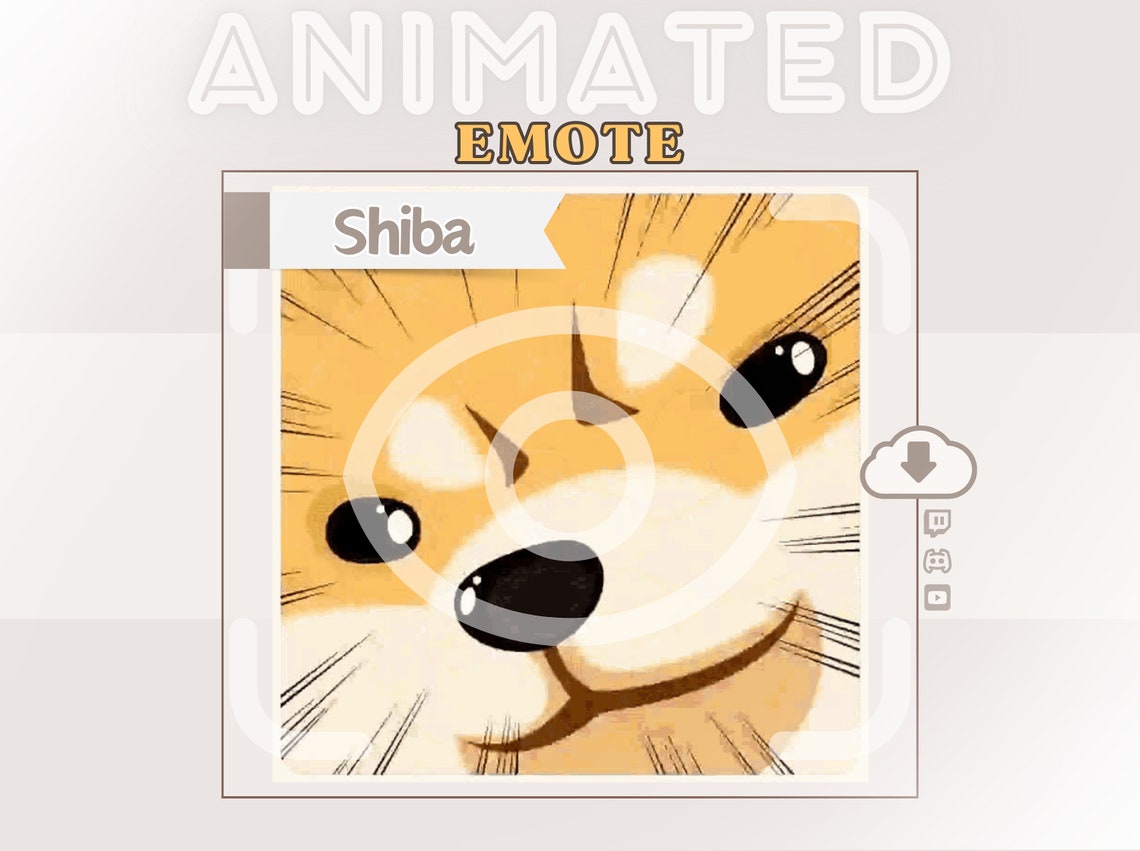 Shiba Animated Emote Twitch Emote Shiba Emote, Funny Emotes, Cute ...