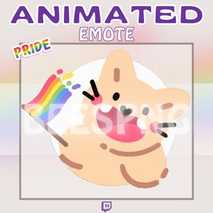 Twitch Emote » &#39;&#39;Pride Cat&#39;&#39; » Emotes for Twitch | Pride Emotes, Cute Emotes, Dancing Emotes, LGBTQ+ Emotes, Bear Emote | Instant Download