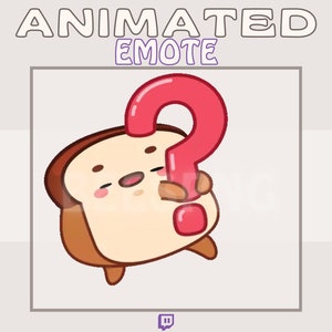 Animated Twitch Emote » &#39;&#39;Question Mark&#39;&#39; » Emotes for Twitch | Bread Emotes, Funny Emotes, Toast Emotes, Meme Emotes, Cute Emote, HUH Emote
