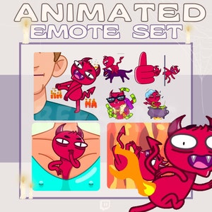 Animiertes Twitch Emote » Teufel Paket » Halloween Emotes | Teufel Emote, Lustiges Emote, Gruselige Emotes, Halloween Emote, Rote Halloween Emotes