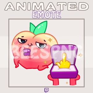 Emote animata di Twitch » "Peach-Prosal'' » Emote per Twitch / Emote divertenti, Emote Peach, Emote Hype, Emote Meme / Download istantaneo