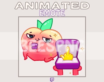 Animated Twitch Emote » "Peach-Prosal''  » Emotes for Twitch | Funny Emotes, Peach Emotes, Hype Emotes, Meme Emotes | Instant Download