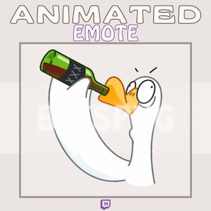Geanimeerde Twitch-emote » ''CHUG'' » emotes voor Twitch | Gans-emotes, grappige emotes, meme-emotes, drink-emotes, chugging-emote