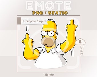 Twitch Emote » ''H. Simpson Fingers'' » Emotes for Twitch | Cute Emotes, Kawaii Emotes, Hype Emotes, Custom Emotes | Instant Download