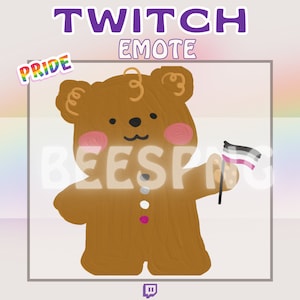 Twitch Emote » &#39;&#39;Asexual Pride Bear&#39;&#39; » Emotes for Twitch | Pride Emotes, Pride Month Emotes, Hype Emotes, LGBTQ+ Emotes | Instant Download
