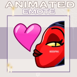 She Devil » Animated Halloween Emote for Twitch | Devil Emote, Kiss Emote, Flirt Emote, Red Emote, Spooky Emote, Halloween She Devil Emote