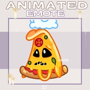 Animated Emote » &#39;&#39;Rest in Pizza&#39;&#39; » Emote for Twitch, Kick, Discord & More | Emote Packs | Halloween Emotes, Pizza Emote, RIP Emote