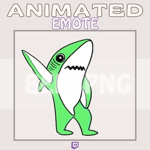 Animated Twitch Emote » "Dancing Shark'' » Emotes for Twitch | Shark Emotes, Dancing Emotes, Hype Emotes, Funny Emotes | Instant Download