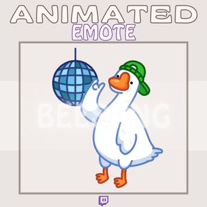 Animiertes Twitch Emote » ''Disco'' » Emotes für Twitch | Gans Emotes, lustige Emotes, Gänseküken Emotes, Meme Emotes, Disco Emote, Tanz Emote