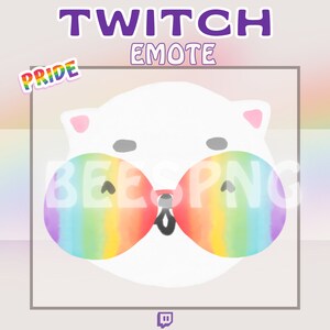Twitch Emote » &#39;&#39;Pride Glasses Cat&#39;&#39; » Emotes for Twitch | Pride Emotes, Pride Month Emotes, Hype Emotes, LGBTQ+ Emotes | Instant Download