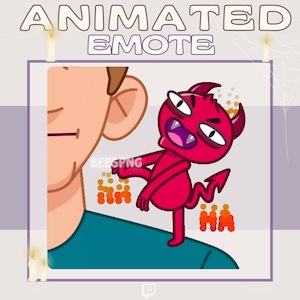 Animiertes Twitch Emote » Teufel auf deiner Schulter » Halloween Emotes | Teufel Emote, Böses Emote, Gruselige Emotes, Halloween Emote, Dämon Emote