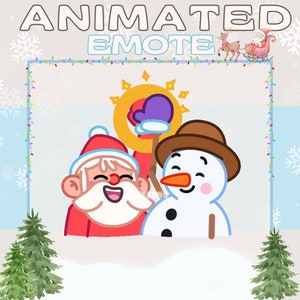 Émoticônes animées pour Twitch » Émoticônes « copains de Noël » pour Twitch | Emote de Noël, Emote du père Noël, Emote des fêtes, Emote du Nouvel An, Noël Twitch