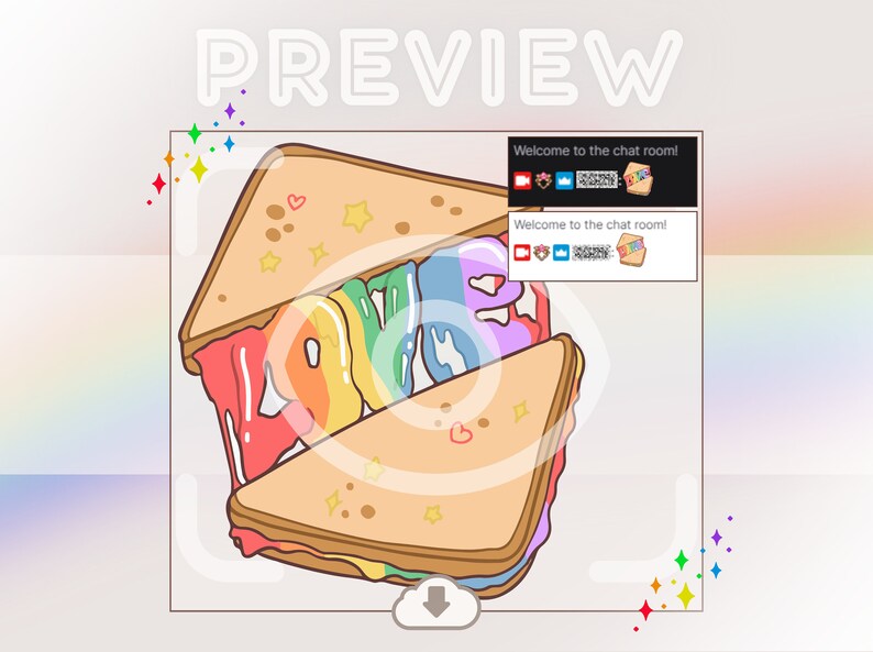 Twitch Emote » ''love Sammich'' » Emotes for Twitch |pride Emotes, Cute ...
