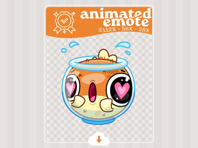 Pecera con pez globo · Emote animado · Twitch · Discord · Recursos para transmisiones imagen 1