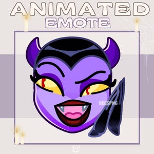 Sie Teufel » Animierter Halloween Emote für Twitch | Teufel Emote, Hinterhältig Emote, Böses Emote, Rotes Emote, Gruseliges Emote, Halloween Teufelin Emote