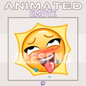 Emote animado do Twitch » ''Chance de almôndegas?'' » Emotes para Twitch | Emote do Sol, Emote do Clima, Emote animado, Emote de Reação, Emote Suss