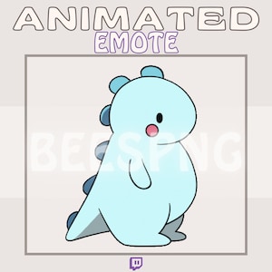 Animated Twitch Emote » &quot;Dancing Dino, Light Blue&#39;&#39; » Emotes for Twitch | Cute Emotes, Dancing Emotes, Hype Emotes | Instant Download