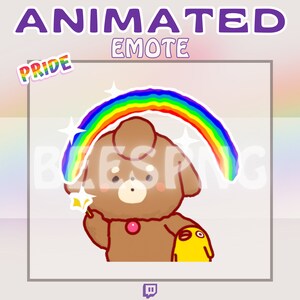 Twitch Emote » &#39;&#39;Pride Teddy&#39;&#39; » Emotes for Twitch | Pride Emotes, Cute Emotes, Dancing Emotes, LGBTQ+ Emotes, Bear Emote | Instant Download