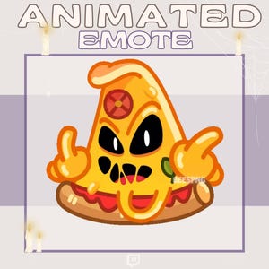 Emote pizza animée, Salutation coquine, Twitch, Discord (.gif)