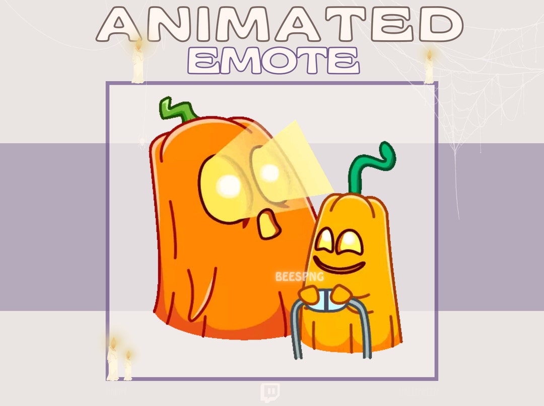 アニメーション付きカボチャのTwitchエモート：You Light Me Up（ハロウィンエモート） - Etsy 日本