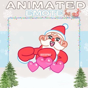 Animated Twitch Emote » &#39;&#39;Gift of Love&#39;&#39; » Emotes for Twitch | Christmas Emote, Santa Emote, Holiday Emote, New Year Emote, Twitch Christmas