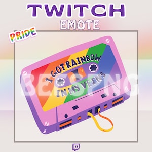 Twitch Emote » ''Rainbow Tape'' » Emotes for Twitch | Pride Emotes, Pride Month Emotes, Hype Emotes, LGBTQ+ Emotes | Instant Download