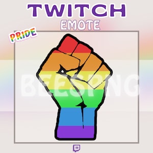 Twitch Emote » &#39;&#39;BML Pride Fist &#39;&#39; » Emotes for Twitch | Pride Emotes, Pride Month Emotes, Hype Emotes, LGBTQ+ Emotes | Instant Download