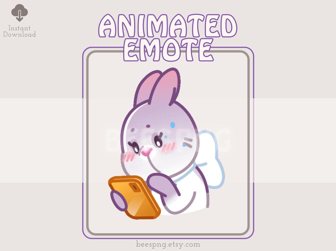Nervous Rabbit Animation Nervous Text Bunny » Twitch Emote » Animated // Stream Assets • Beespng ...