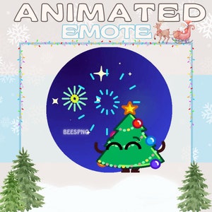 Animated Twitch Emote » &#39;&#39;Firework Hype&#39;&#39; » Emotes for Twitch | Christmas Emote, Holiday Emote, New Year Emote, Twitch Christmas, Tree Emote