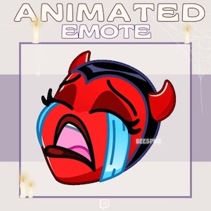 She Devil » Animated Halloween Emote for Twitch | Devil Emote, Cry Emote, Sad Emote, Red Emote, Spooky Emote, Halloween She Devil Emote