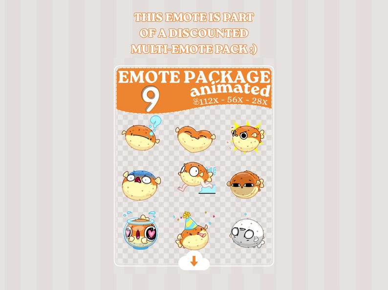 Pecera con pez globo · Emote animado · Twitch · Discord · Recursos para transmisiones imagen 2