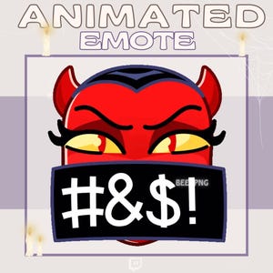 Sie Teufel » Animierter Halloween Emote für Twitch | Teufel Emote, Fluch Emote, Verstimmt, Emote Rot, Emote Gruselig, Emote Halloween Teufelin