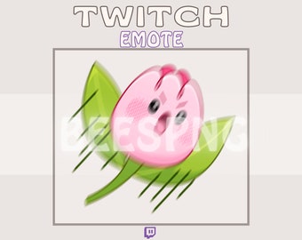 Twitch Emote » &quot;Floral Pounce&#39;&#39; » Emotes for Twitch | Cute Emotes, Flower Emotes, Hype Emotes, Custom Emotes, Kawaii Emote