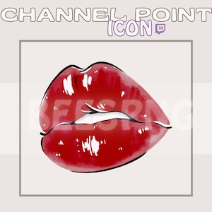 Labbra lucide ‣ Icona punto canale • Icona valuta dello spettatore / Icona hot, Icona labbra, Icona romantica, Emote femminile, Emote seducente, Icona Twitch