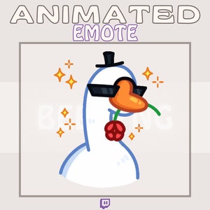 Geanimeerde Twitch-emote » &#39;&#39;Bachelor&#39;&#39; » emotes voor Twitch | Gans-emotes, grappige emotes, flirt-emotes, meme-emotes, sexy gans, hd-emotes