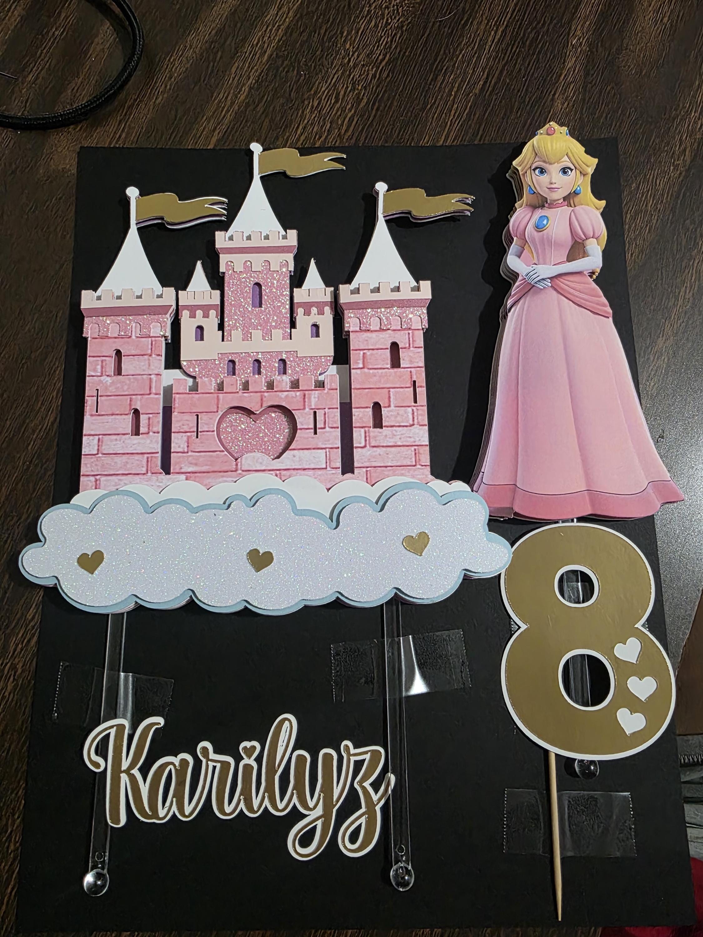 Princess Castle Cake Topper – Personalized Name & Age Birthday Topper ...