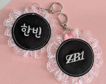 Zerobaseone Embroidered Member Keychain Bag Charm